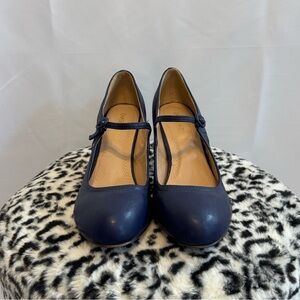 Chase + Chloe Navy Blue Heels